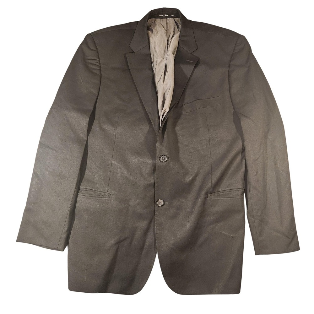 Hugo Boss Blazer Mens 48R Black Super‎ 110 Virgin Wool Pasolini/Movie USA